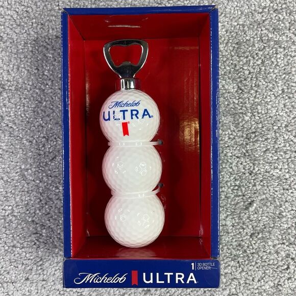 Michelob ULTRA Golf Ball Bottle Opener 3D Novelty Bar Tool – New in Box - Picture 1 of 4